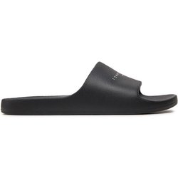 Pantoletten Tommy Jeans Tjw Printed Pu Pool Slide EN0EN02693 Schwarz