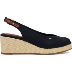 Sandalen Tommy Hilfiger Flag Mid Wedge Espad Slingback FW0FW08595 Dunkelblau