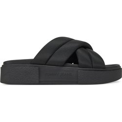 Pantoletten Tommy Jeans Tjw Flatform Sandal EN0EN02775 Schwarz