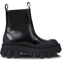 Klassische Stiefeletten Tommy Jeans Tjw Chunky Chelsea Mix Material EN0EN02375 Schwarz
