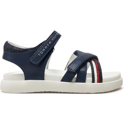 Sandalen Tommy Hilfiger Strippes Velcro Sanadal T1A2-33234-0326 S Dunkelblau