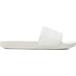 Pantoletten Calvin Klein Slide Saff Mono HW0HW02106 Weiß