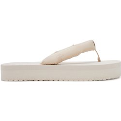 Zehentrenner Calvin Klein Jeans Beach Sandal Flatform Ttxr Satin YW0YW01723 Beige