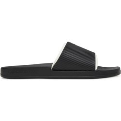 Pantoletten Calvin Klein Jeans Slide Rubber Neoprene Text YM0YM01234 Schwarz