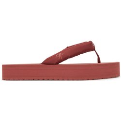 Zehentrenner Calvin Klein Jeans Beach Sandal Flatform Ttxr Satin YW0YW01723 Braun