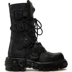 Schnürstiefel NEW ROCK M-373-S18 Schwarz