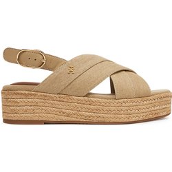 Espadrilles Tommy Hilfiger Denim Espadrille Platform Sandal FW0FW08669 Beige