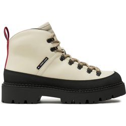Schnürstiefeletten Tommy Jeans Tjm Hiking Boot Wl EM0EM01491 Écru