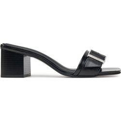 Pantoletten Calvin Klein Heel Mule 50 W/Buckle - Lth HW0HW02478 Schwarz