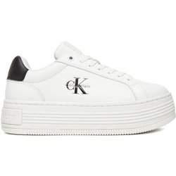Sneakers Calvin Klein Jeans Bold Flatf Low Lace Lth YW0YW01878 Weiß