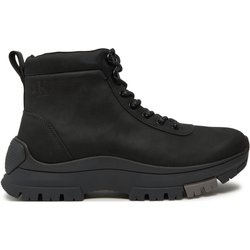 Schnürstiefeletten Calvin Klein Jeans Hybrid Wp Boot Laceup Rebellious YM0YM01077 Schwarz