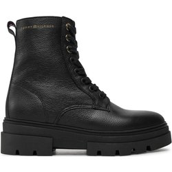 Stiefeletten Tommy Hilfiger Bicolor Leather Lace-Up FW0FW08160 Schwarz