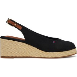 Espadrilles Tommy Hilfiger Flag Mid Wedge Espad Slingback FW0FW08595 Schwarz