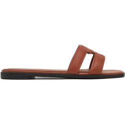 Pantoletten Tommy Hilfiger Th Logo Strap Mule FW0FW08671 Braun