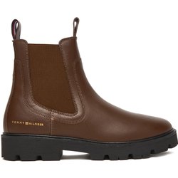 Klassische Stiefeletten Tommy Hilfiger Lthr Low Chelsea FW0FW08775 Braun