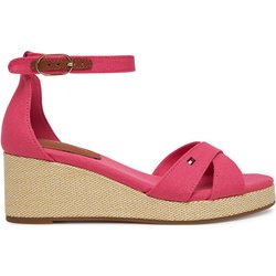 Sandalen Tommy Hilfiger Flag Criss-Cros Mid Wedge Espad FW0FW08481 Rosa