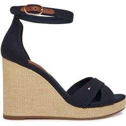 Sandalen Tommy Hilfiger Flag High Wedge Espad Crisscross FW0FW08661 Dunkelblau