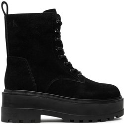 Schnürstiefeletten Calvin Klein Jeans Flatform Zip Laceup Mg S YW0YW01554 Schwarz