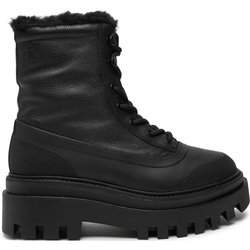 Schnürstiefeletten Calvin Klein Jeans Flatform Lace Up Boot Padded YW0YW01557 Schwarz
