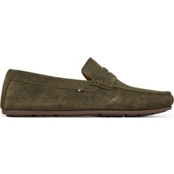 Mokassins Tommy Hilfiger Casual Hilfiger Suede Driver FM0FM04998 Grün