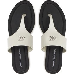 Zehentrenner Calvin Klein Jeans Flat Sandal Toepost Mg YW0YW01691 Weiß