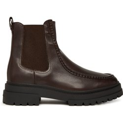 Klassische Stiefeletten Tommy Hilfiger Th Chunky Dress Casual Chel FM0FM05763 Braun