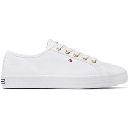 Sneakers aus Stoff Tommy Hilfiger Essential Nautical Sneaker FW0FW06512 Weiß