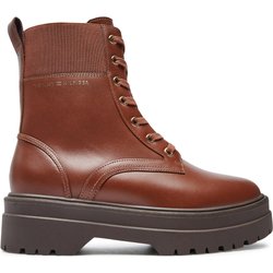 Schnürstiefeletten Tommy Hilfiger FW0FW08440 Braun