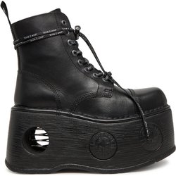 Schnürschuhe NEW ROCK M-MILI083CCT-C18 Schwarz