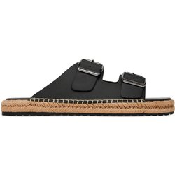 Espadrilles Tommy Hilfiger Flex Jutte Hilfiger Lth Sandal FM0FM05646 Schwarz