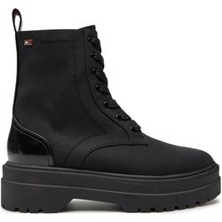 Schnürstiefeletten Tommy Hilfiger Flag Ventile Lace Up Boot FW0FW08287 Schwarz