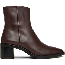 Stiefeletten Calvin Klein Block Heel Zip Boot Lth HW0HW02593 Dunkelrot