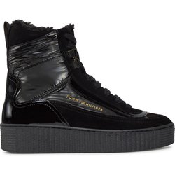 Stiefeletten Tommy Hilfiger Patent Laceup City Snow Boot FW0FW07841 Schwarz