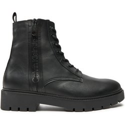 Stiefel Calvin Klein Jeans Combat Mid Laceup Boot W Zip YM0YM00262 Schwarz
