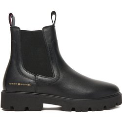 Klassische Stiefeletten Tommy Hilfiger Lthr Low Chelsea FW0FW08775 Schwarz