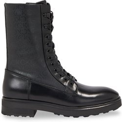 Schnürstiefeletten Calvin Klein Cleat Combat Boot - Epi Mono Mix HW0HW01713 Schwarz