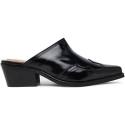 Pantoletten Tommy Hilfiger Western Abrasivato FW0FW08887 Schwarz