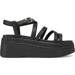 Sandalen Tommy Jeans Tjw Wedgy Strappy Sandal EN0EN02756 Schwarz