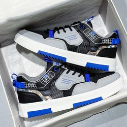 Schuhe Herren Sommer Casual Studenten All-Match Kleine weiße Brettschuhe Herren atmungsaktive Mesh weiche Unterseite Sportschuhe 44 schwarz