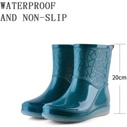 Mode Damen Regen Stiefel Erwachsene Mid-low Regen Stiefel Nicht-rutsch Verschleiß-beständig Wilden Dicken Wasser Stiefel Arbeiten frauen Überschuhe 38