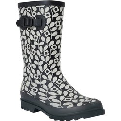 Regatta Damen/Damen Orla Kiely Jasmine Flower Viertel-Gummistiefel 6.5 UK schwarz