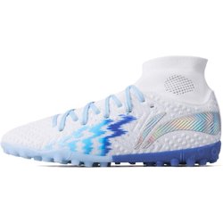 Li Ning TF Weichboden Synthetikleder Stoßdämpfend Langlebig Fußballschuhe Herren Fußballschuhe Weiß Blau YSTU021-17 43