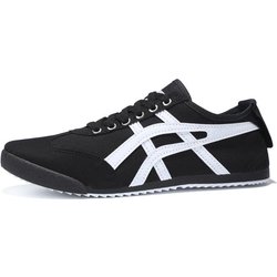 Herrenschuhe weiße Schuhe Trend vielseitige Damen Freizeitsportschuhe flache Mode Canvas Schuhe 43 schwarz