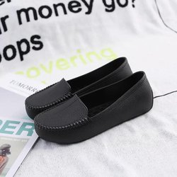 Rutschfeste wasserdichte Schuhe Damen Frühling und Herbst Leichte Schuhe Küchenarbeit Regenstiefel mit weicher Sohle Niedrig geschnittene kurze Damenschuhe für Mütter mittleren Alters 36 schwarz