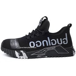 Fashion Sneaker Sicherheitsschuhe mit Stahlkappe für Herren, pannensichere Arbeitsschuhe, Sicherheitsschuhe, unzerstörbare Bauschuhe 41