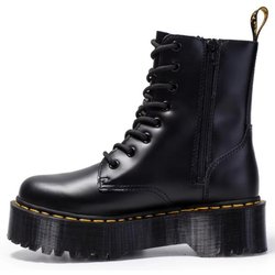 Mode Damenstiefel Motorrad Freizeitschuhe 2024 Frau Leder Minimalistisch Klassisch Punk Weiblich Mary Jane Goth Schuhe Plateau Stiefel Damen 40 schwarz