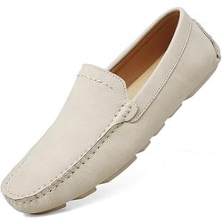 Plus Größe Echtes Leder Schuhe Männer Loafer Bequeme Casual Schuhe Männer Wohnungen Mokassins Männer Schuhe 41 beige