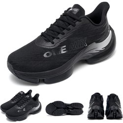 ONEMIX Höhensteigernde Laufschuhe für Herren, Luftpolster, sportlich, atmungsaktiv, Paar-Turnschuhe, Schuhe, Outdoor-Walking-Sneaker für Damen 44 schwarz