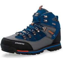 Wanderschuhe Herren Outdoor Trekkingschuhe High Top Bergsteigerschuhe Bequeme Trekking Sneakers 43 blau