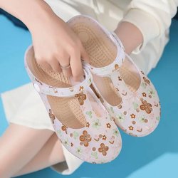 Damen Frühling Sommer Große Größe Flache Schuhe Einfarbig Rutschfest Wasserdicht Atmungsaktiv Slip-On Einzelschuhe 39 braun